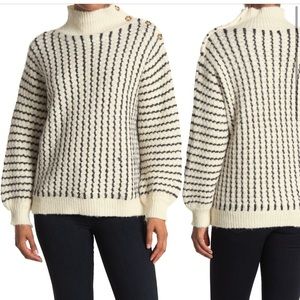 FRNCH striped button sweater
